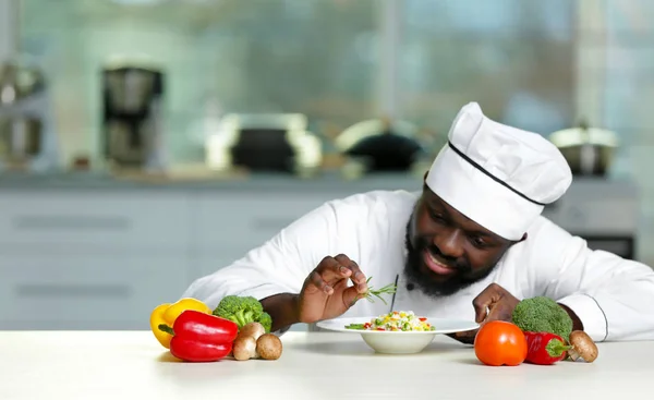 Chef afroamericano — Foto Stock