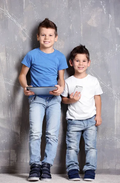 Cute little brothers — Stock Photo, Image