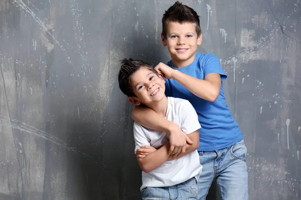 Cute little brothers — Stock Photo, Image