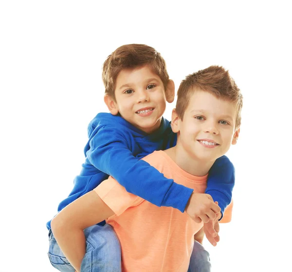 Cute little brothers — Stock Photo, Image