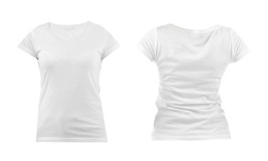 T-shirt ön ve arka sayısı beyaz arka plan üzerinde