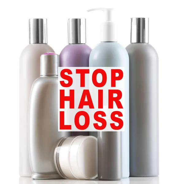 Tekst zatrzymać wypadanie włosów — Zdjęcie stockowe