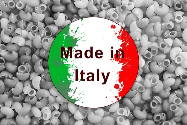 Текст, виробництва Італії — стокове фото