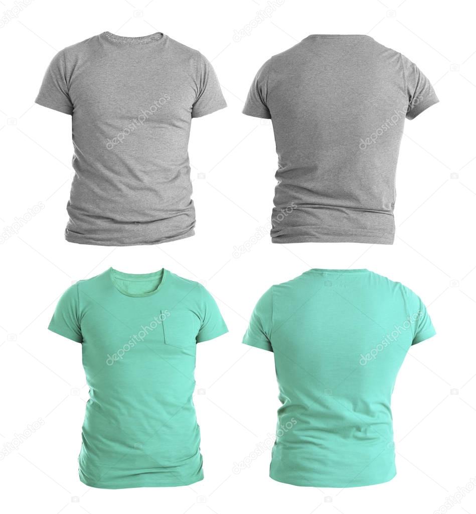 Front and back views of t-shirts