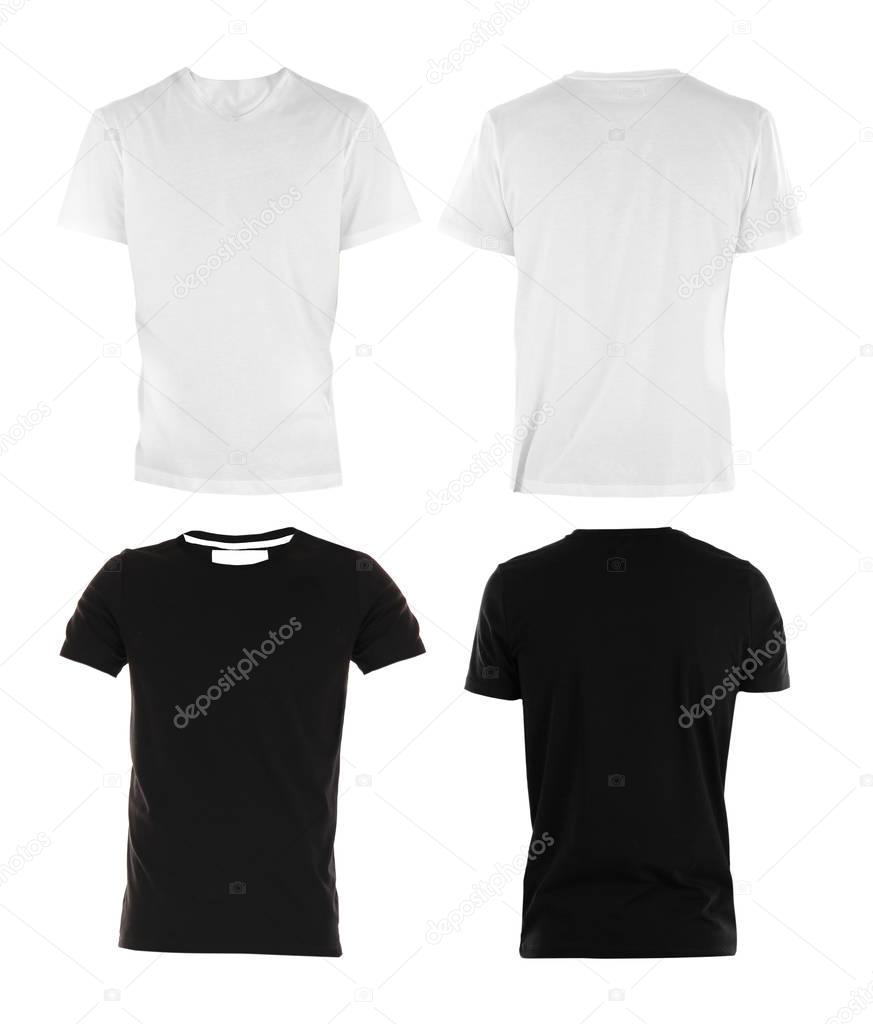 Front and back views of t-shirts