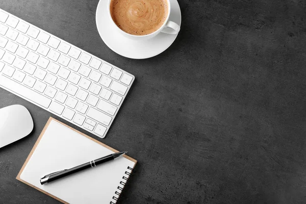 Office desk with coffee — Stock Photo, Image