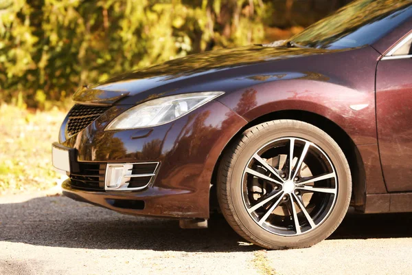 Modern car on road — Stock Photo, Image