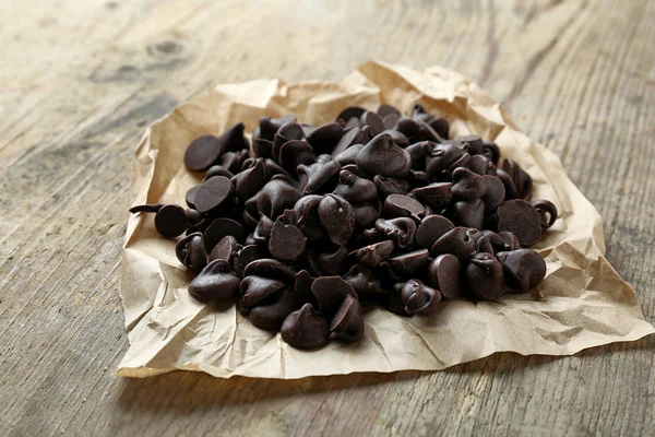 Tasty chocolate chips — Stock Photo, Image