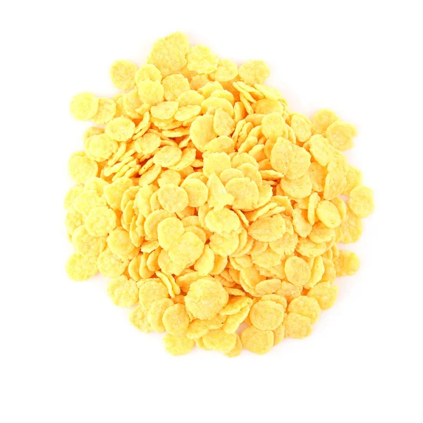 Cornflakes auf weißem Hintergrund — Stockfoto