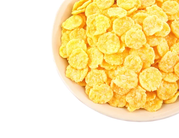 Bowl with delicious cornflakes — Stock Photo, Image