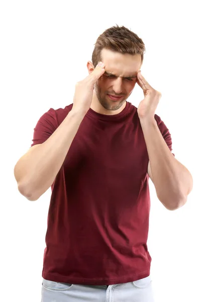 Man suffering from headache — Stock Photo, Image