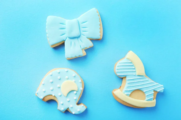 Baby cookies versierd met glaz — Stockfoto