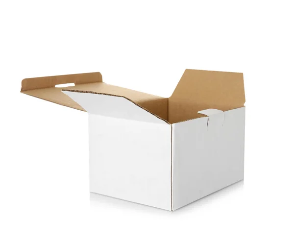 Caja de cartón abierta — Foto de Stock