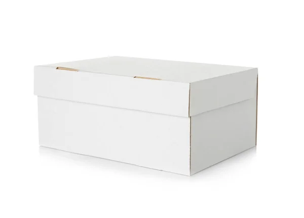 Λευκό κουτί από χαρτόνι — Φωτογραφία Αρχείου