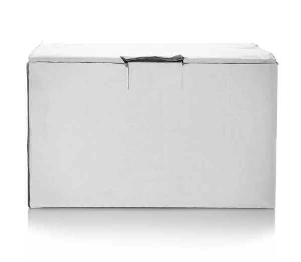 Caja de cartón blanco — Foto de Stock