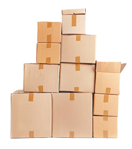 Grămadă de cutii de carton — Fotografie, imagine de stoc