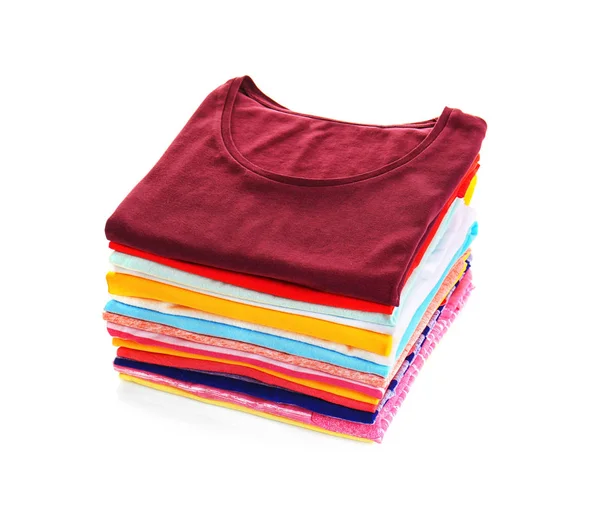 Stapel kleurrijke kleding — Stockfoto