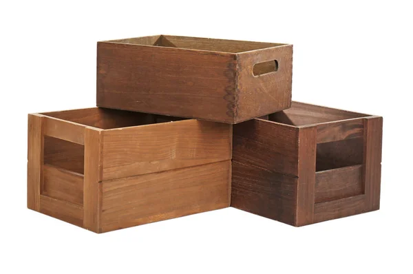 Empty wooden boxes — Stock Photo, Image