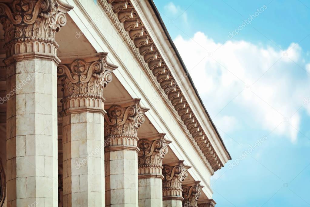 building with columns in neoclassical style