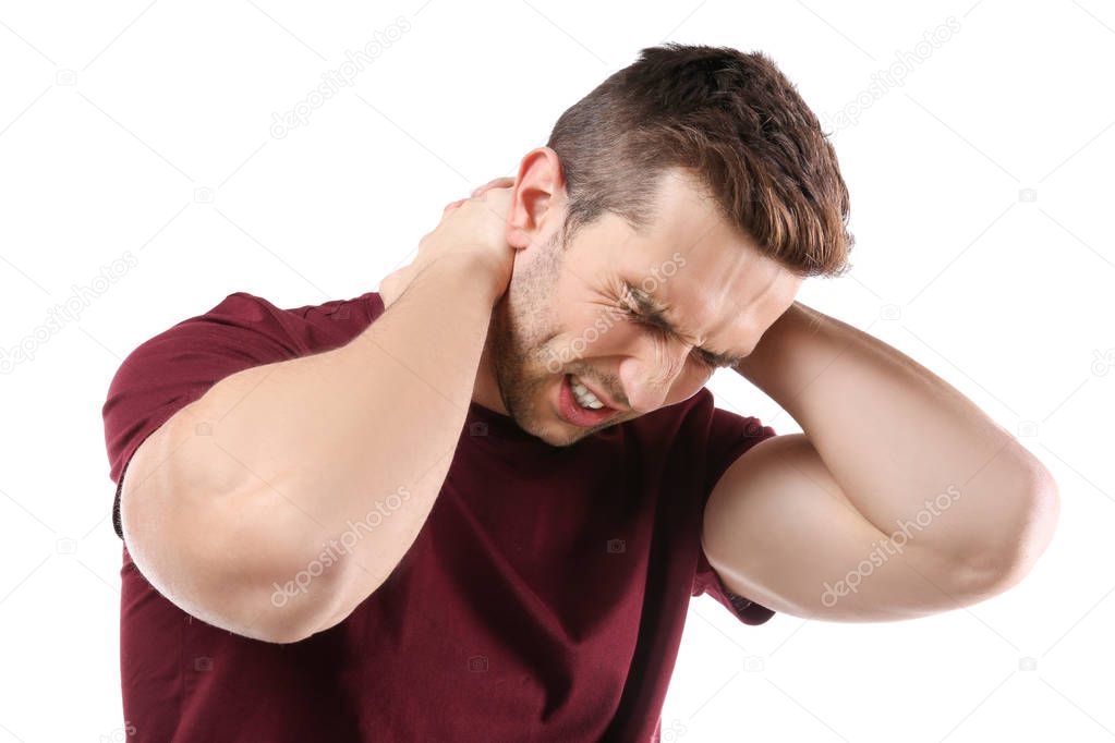 man suffering from pain