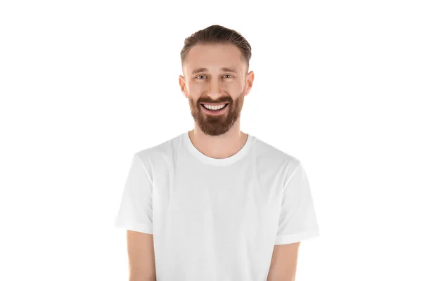 Mann im weißen T-Shirt — Stockfoto