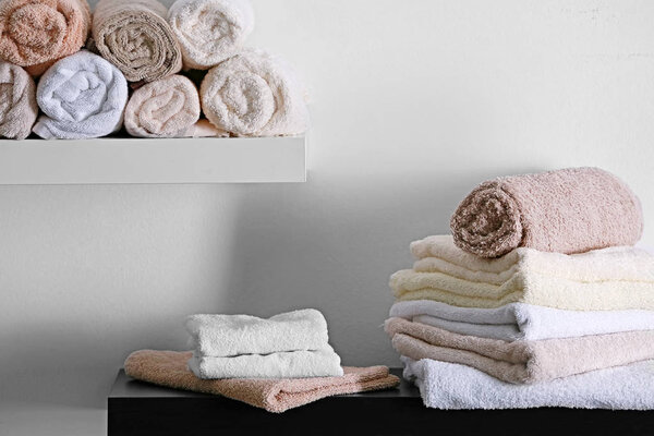 Stack of clean towels