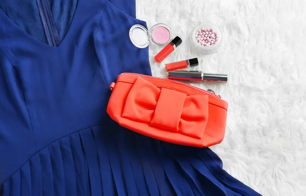Make-up Tasche mit Kosmetik — Stockfoto