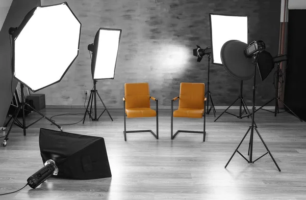 Fotostudio med modern interiör — Stockfoto