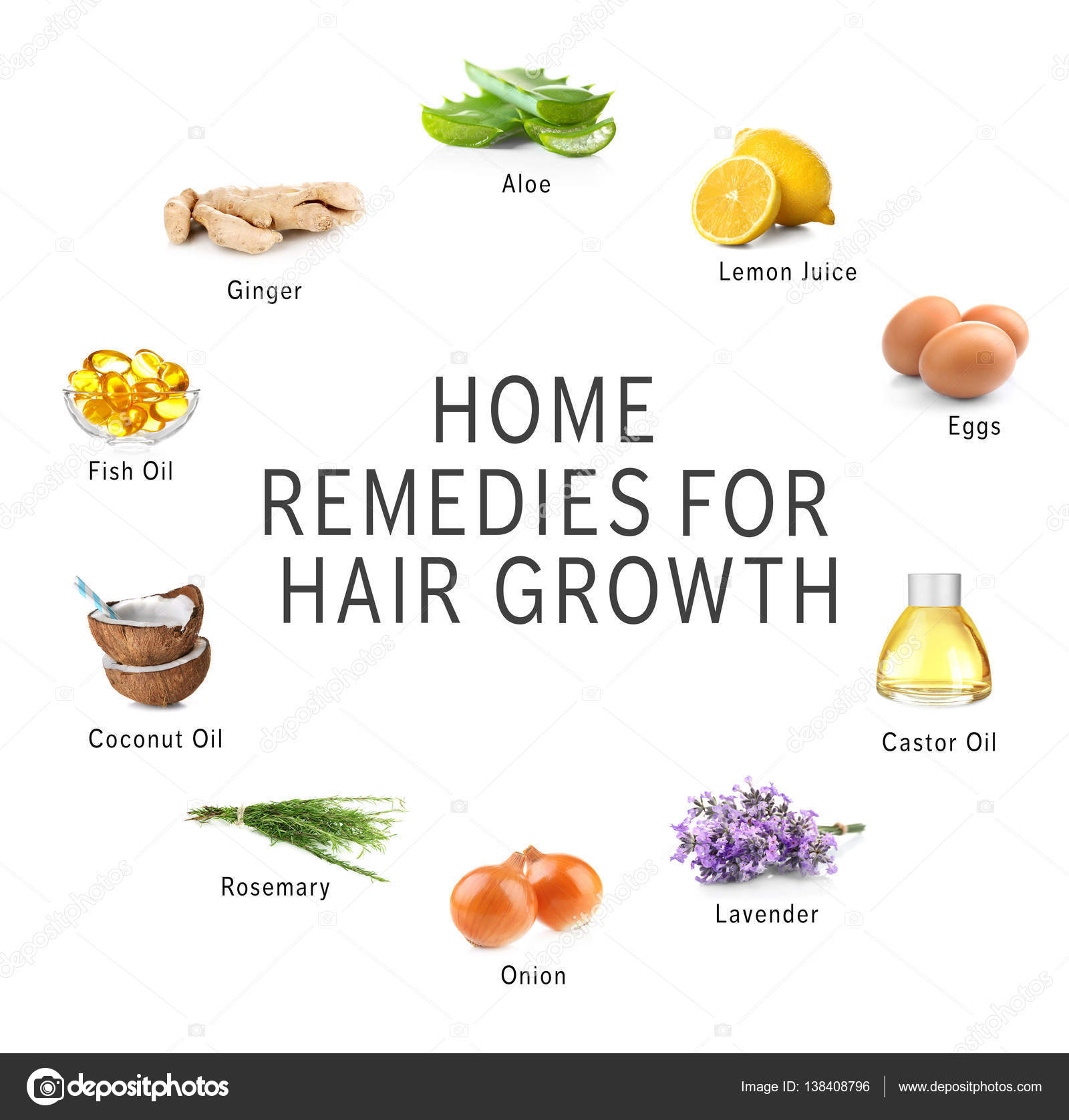 Remedies for hair growth Stock Photo by ©belchonock 138408796