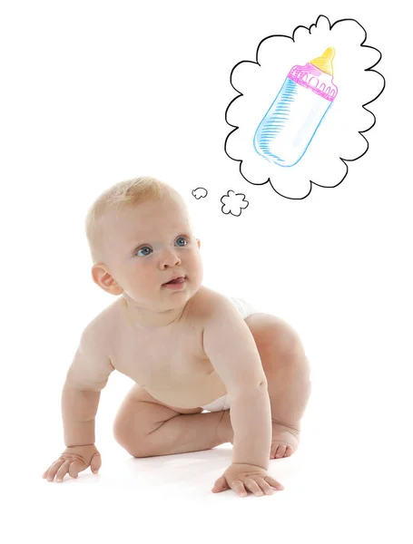 Söt baby drömmer — Stockfoto