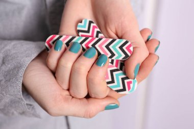 Female hands with beautiful nails clipart