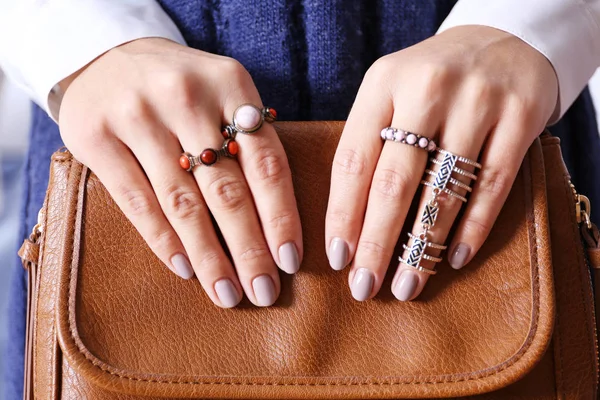 Mani con bella manicure — Foto Stock