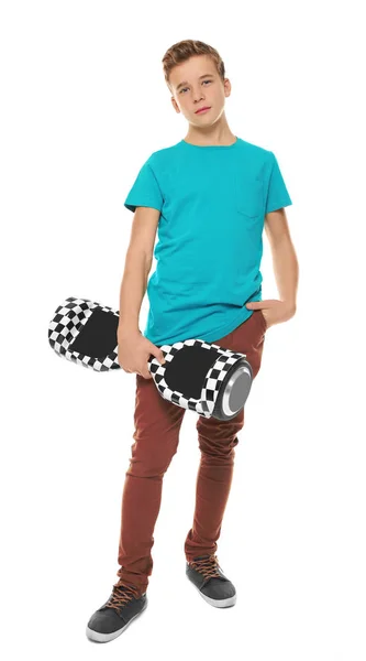 Dospívající chlapec s gyroscooter — Stock fotografie