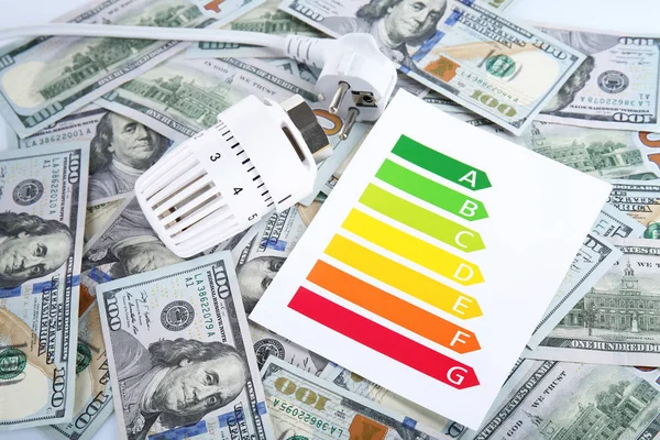 Termostato e diagrama de aquecimento — Fotografia de Stock