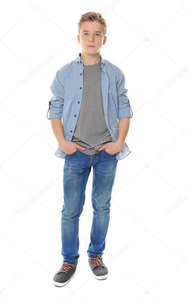 Teenager in casual clothes 