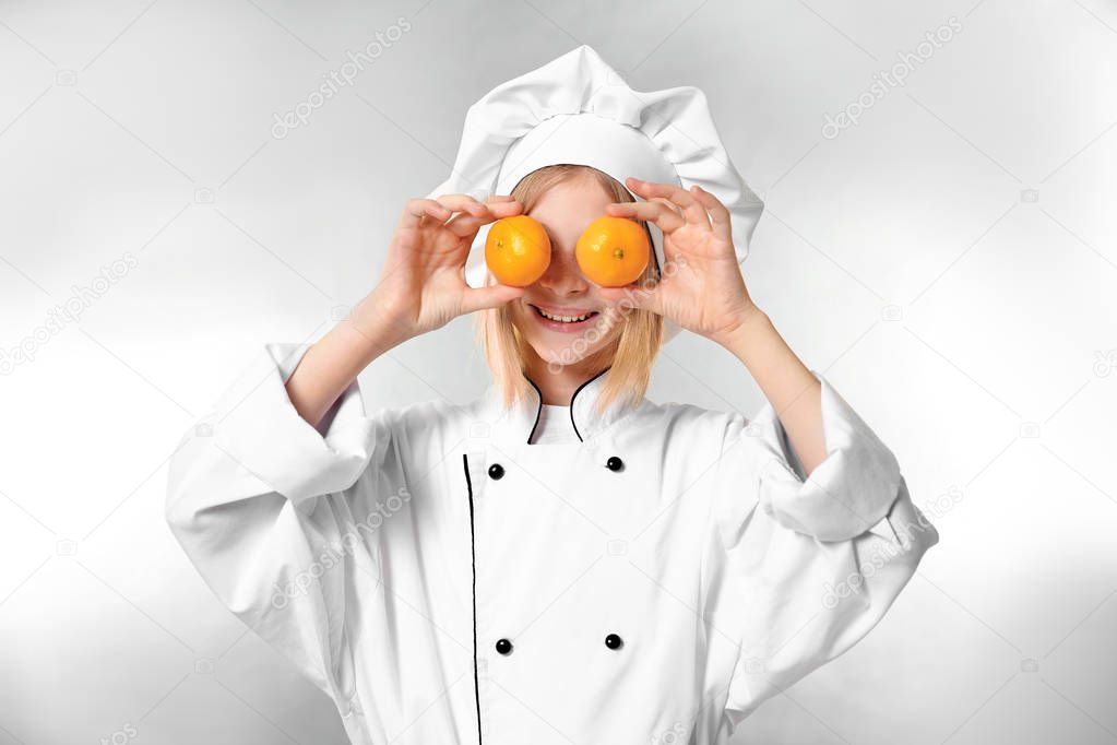 girl in chef uniform 