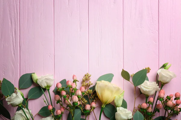 Eustoma 및 국화 아름 다운 꽃 — 스톡 사진