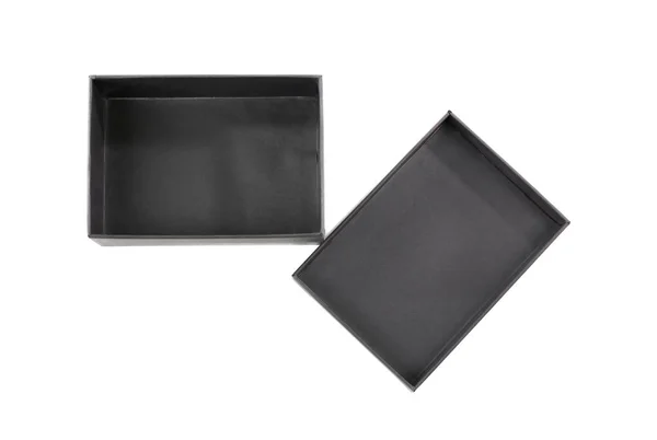 Caja vacía negra — Foto de Stock