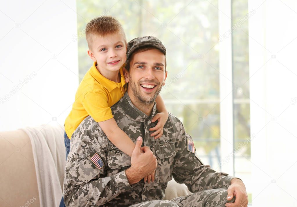 Soldier reunited with family