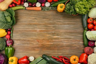 taze sebze çerçevesi