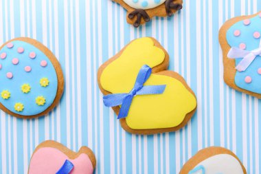 Closeup lezzetli Paskalya kurabiyeleri