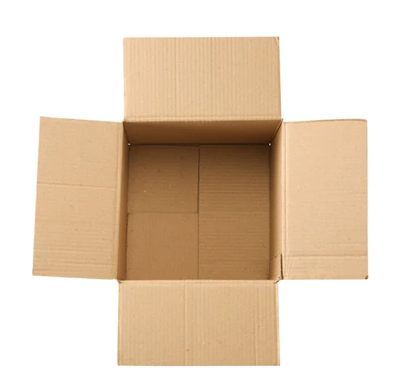 Cutie de carton deschisă — Fotografie, imagine de stoc