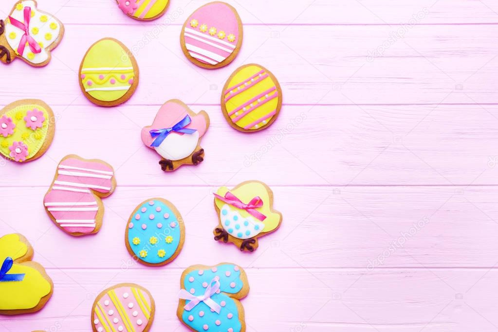 Decorative gingerbread Easter cookies