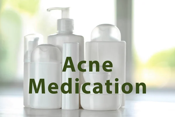 Acne medication cosmetic concept — Stock Photo, Image