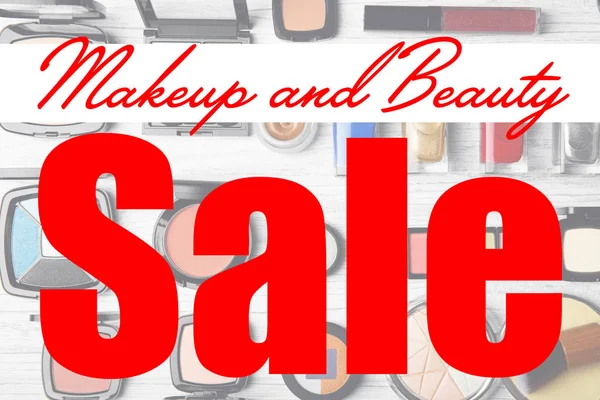 Makeup dan konsep penjualan kecantikan — Stok Foto