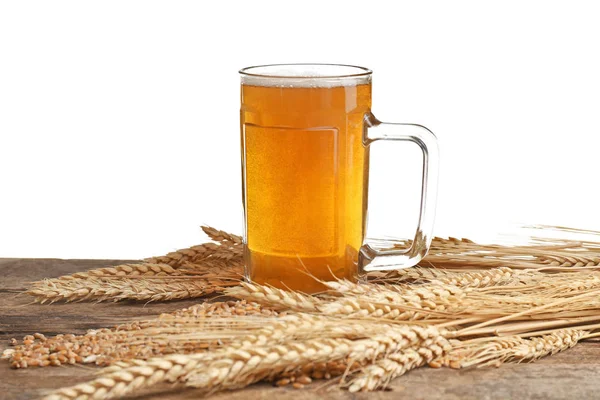 Pohár sört és tüskék — Stock Fotó