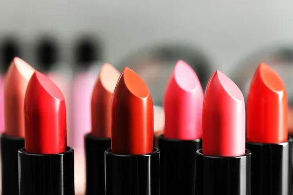 Lipsticks in different shades — Stock Photo, Image