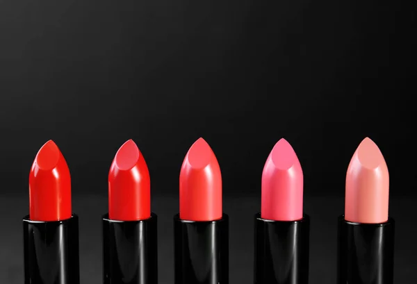 Lipsticks in different shades — Stock Photo, Image