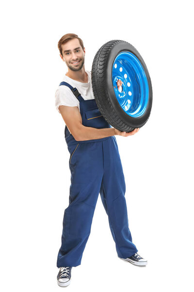 Young mechanic in uniform