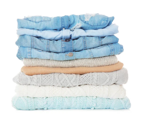 Stack of men clothes — Stock Photo, Image